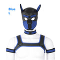 Dog Bondage Set With Restraints Hood Chest Belt Collar Arm Band For Pup Role Play