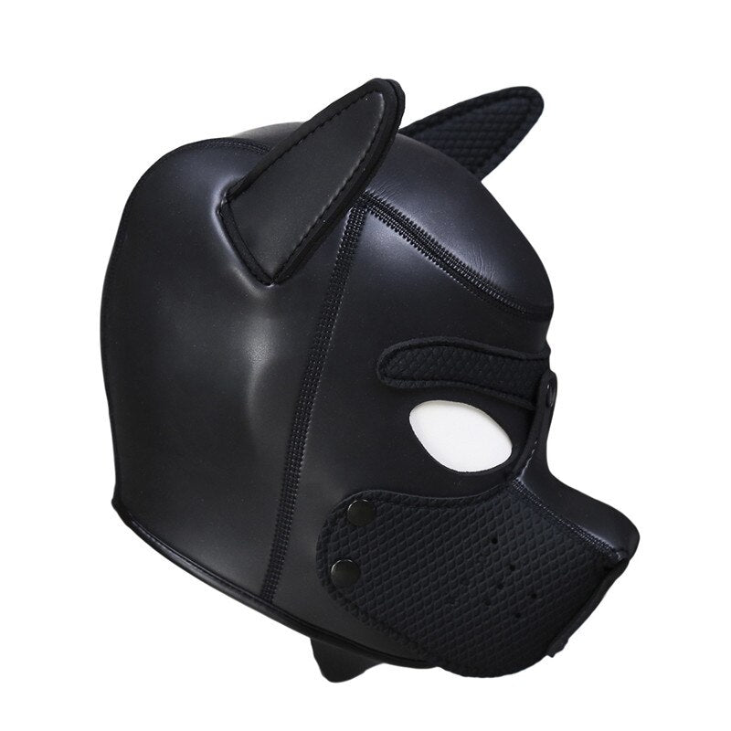 Puppy Hood Neoprene Mask Muzzle Pet Play Games Dog Slave Full Head Bondage Restraint