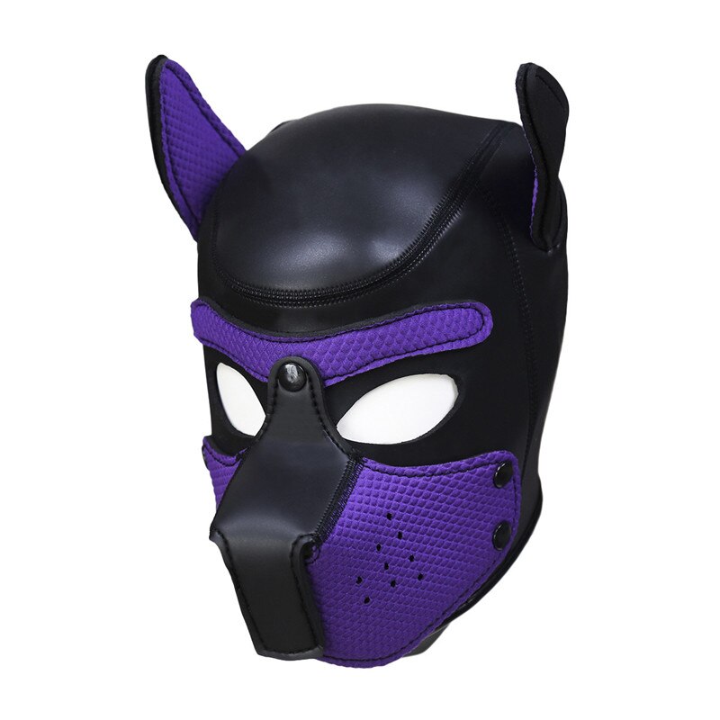 Puppy Hood Neoprene Mask Muzzle Pet Play Games Dog Slave Full Head Bondage Restraint