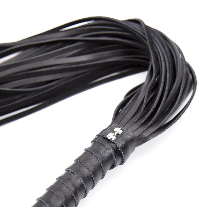 68cm Genuine Cowhide Whip with Tassel for Role Play