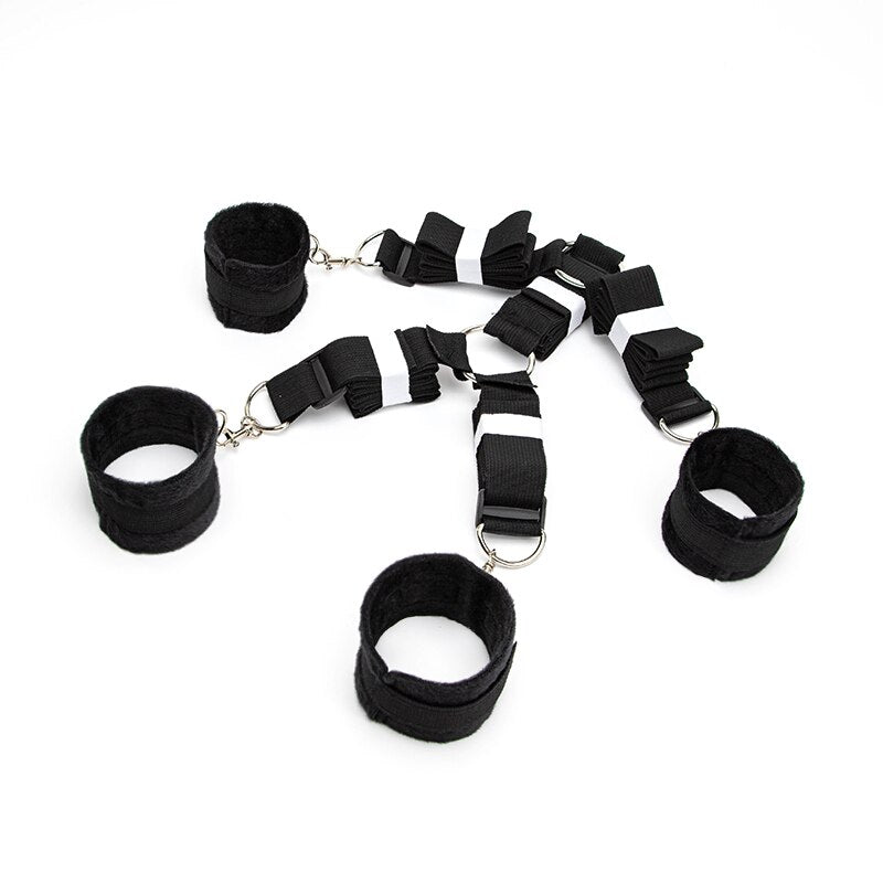 Plush Under Bed Bondage Restraint Set Belt